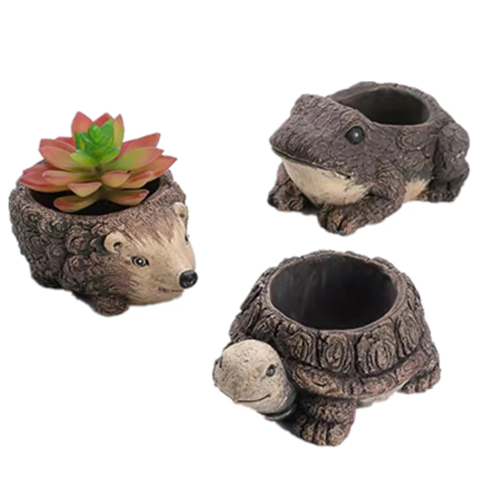 

Silicone Concrete Flowerpot Vase Mould, DIY Animal Status, Resin Plaster Craft, Pot Making Molds, Home Garden Decoration Tools