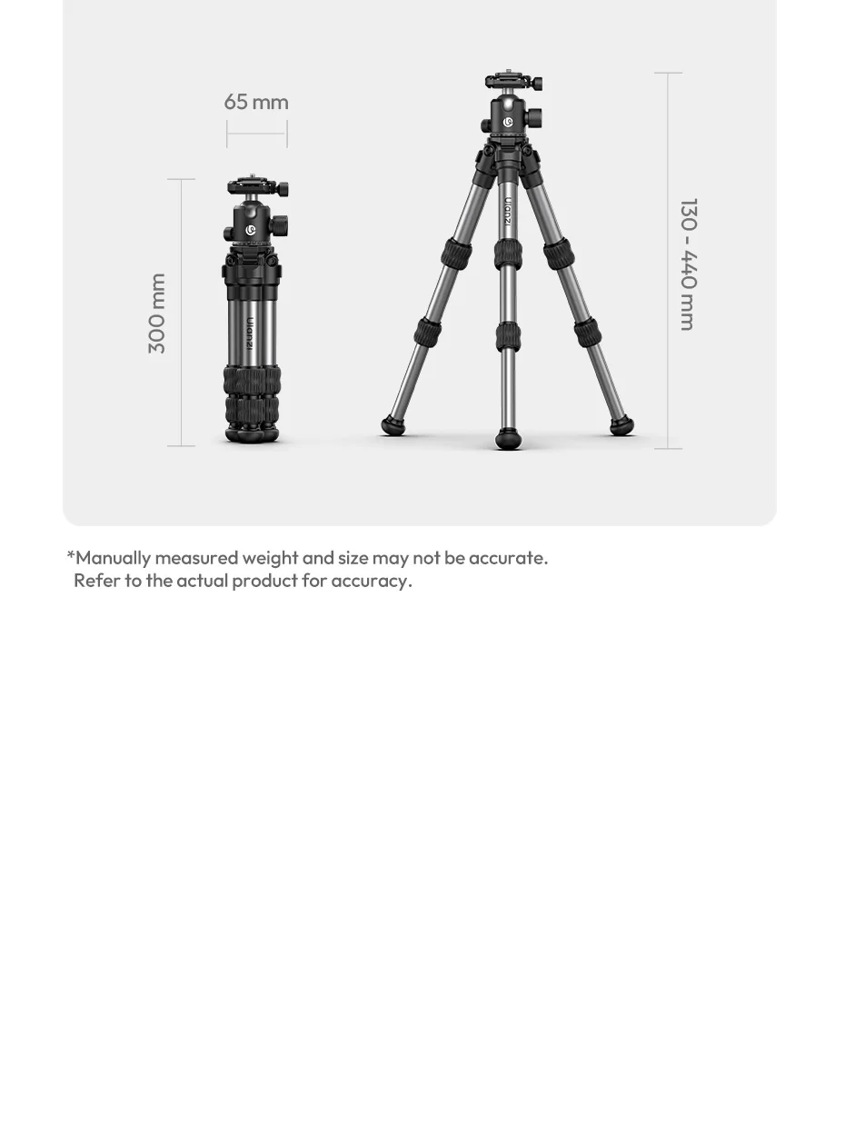 Travel Tripod Portable Adjustable Tripod 14CM-44CM for Smartphone Camera for UKA