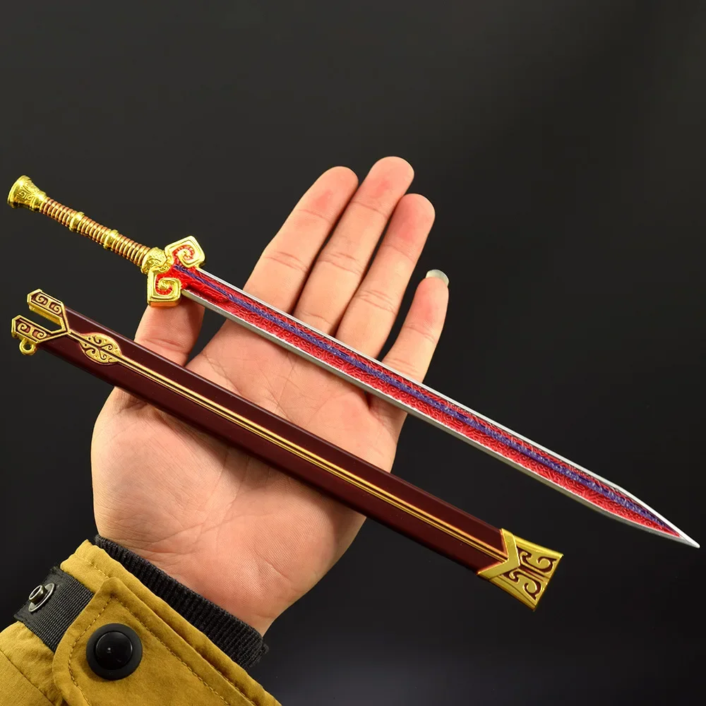 30cm Chinese Style Ancient Metal Famous Changhong Sword Cold Weapons Model Outdoor Toy Desk Decoration Ornament Crafts Equipment 6