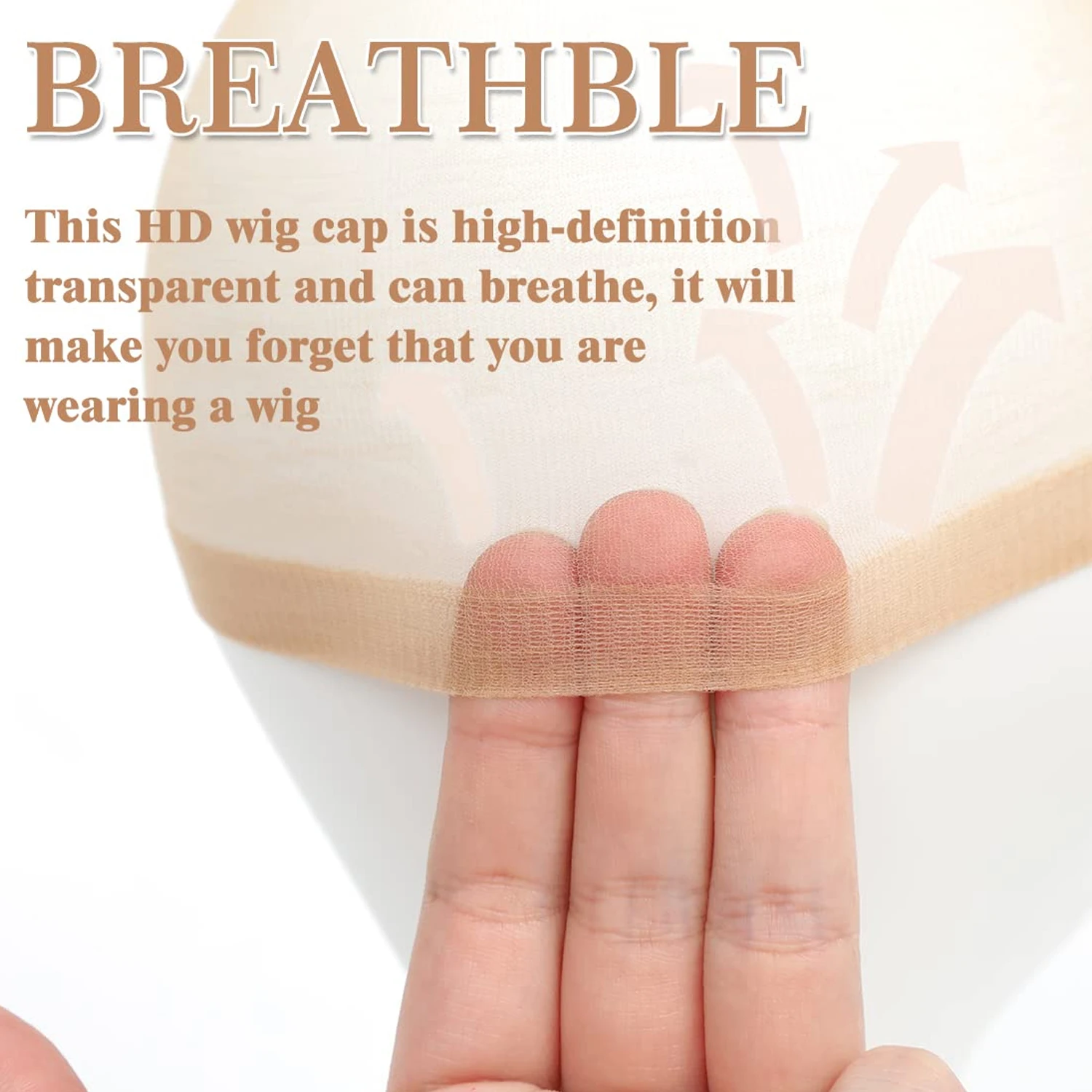 20P HD Wig Caps Stretchy Nylon Wig Cap Caps for Women Lace Front Stocking Caps for Wigs Nude Cap with Elastic Bands