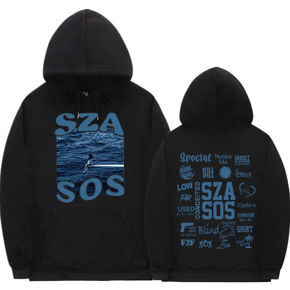 

SZA Music Album SOS Graphic Hoodie Men's Women's Vintage Oversize Hoodies Loose Casual Gothic Sweatshirts Hip Hop Streetwear