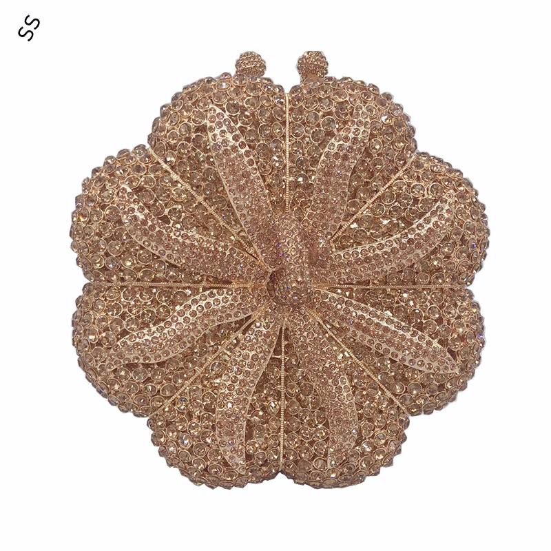 Evening Party Personality Round Rhinestone Diamond Clutch Bags Fashion Hard Shell Shoulder-bag for Women