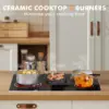 Electric Cooktop 30Inch 5 Burners Built-in Ceramic Cooktop 30" Electric Stove Top with Glass Protection Metal Frame 6