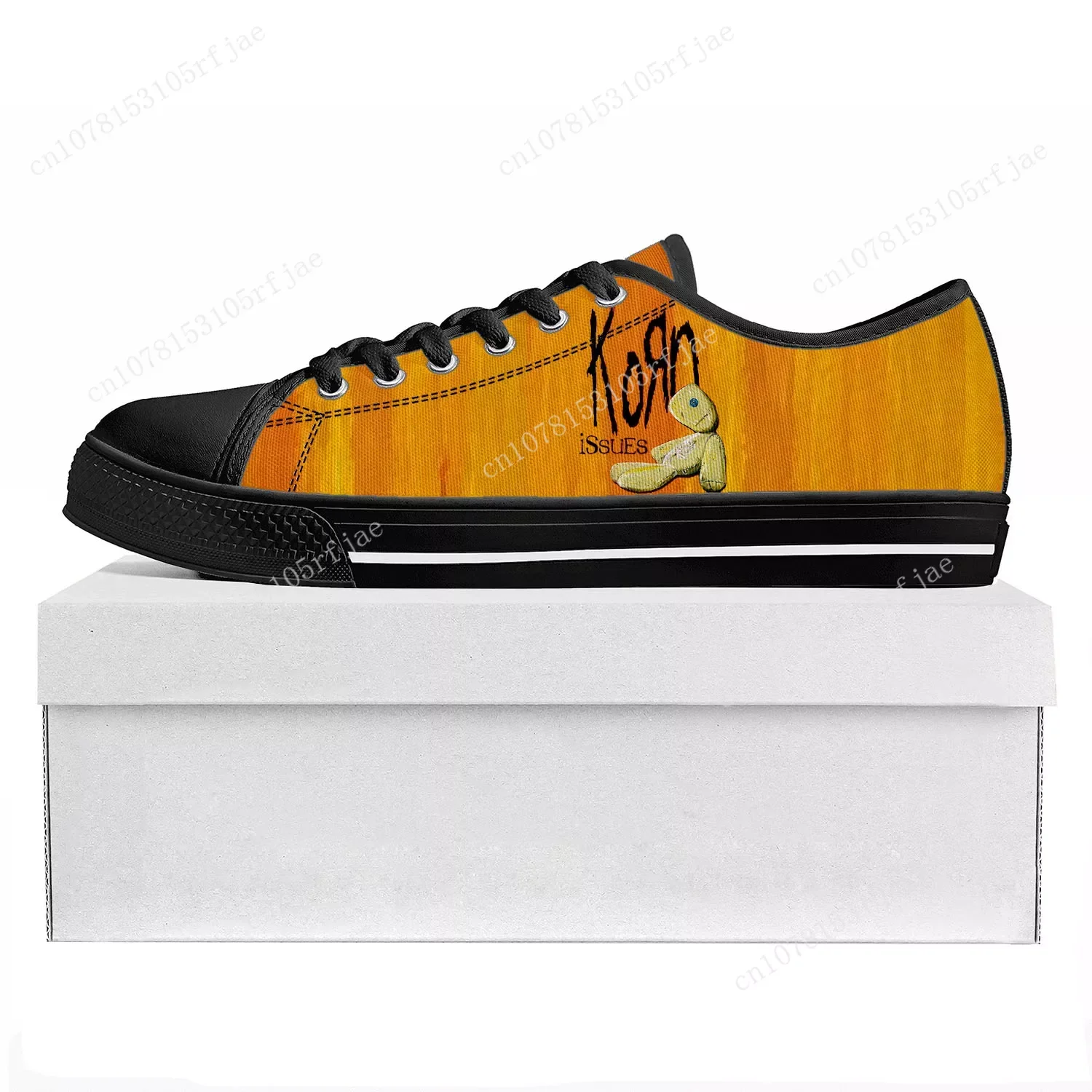 

Korn Rock Band Low Top High Quality Sneakers Mens Womens Teenager Canvas Sneaker 3D Print Casual Couple Shoe Custom Shoe Black