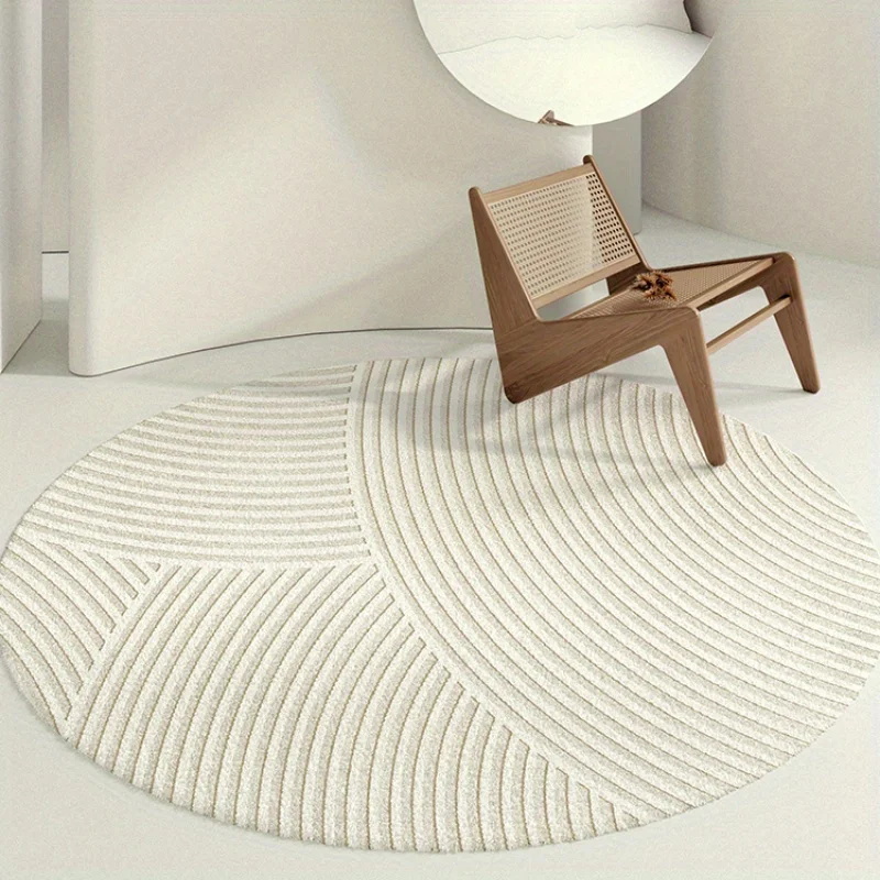 High Quality Living Room Decoration Round Carpet Cloakroom Dressing Table Bedroom Fluffy Soft Mat Non-slip Washable Carpet