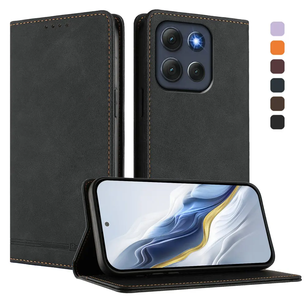 Premium RFID Leather Wallet Magnetic Phone Case Cover, 5G/4G Compatibility