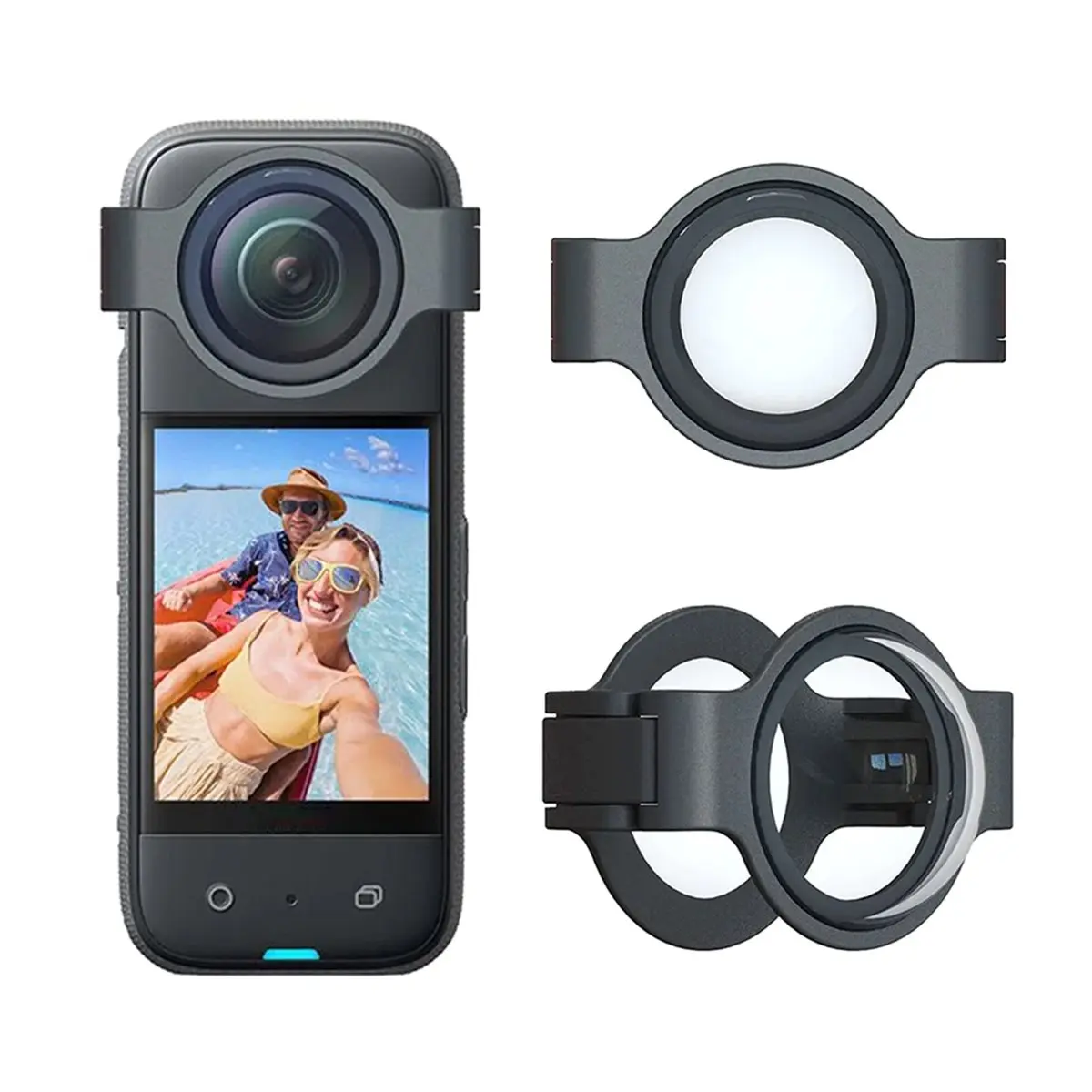Insta360 X3 액세서리용 N05R 업그레이드된 렌즈 가드 렌즈 보호대, Insta 360 X3용 긁힘 방지 강화 유리 스티커 가드