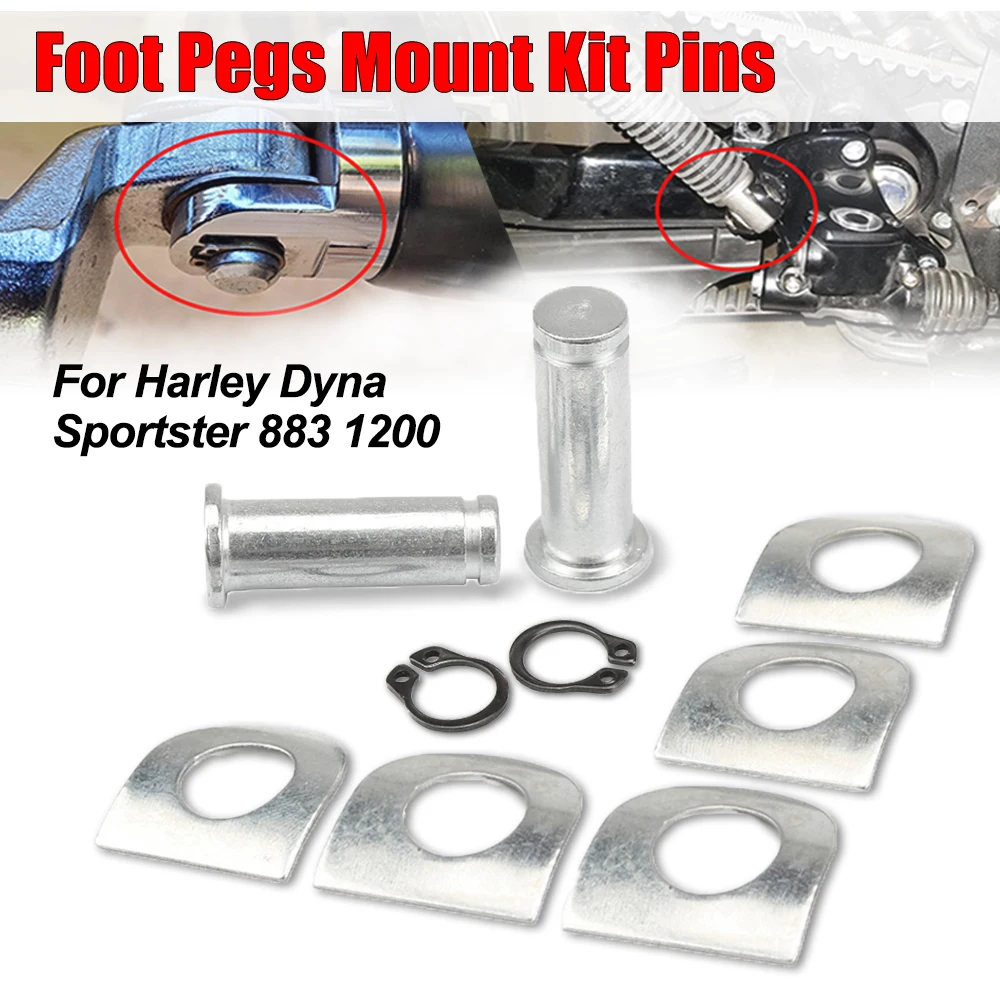 9 Pz Pedane Kit Di Montaggio Perni Moto Poggiapiedi Pedale Pastiglie Bullone Per Harley Davidson Softail Dyna Sportster 883 1200