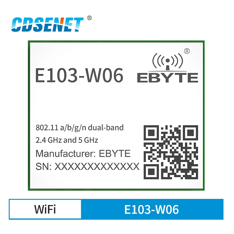 CC3235 2.4/5.8GHz Dual frequency Wireless Module Serial Port 18dBm CDSENET E103-W06 TCP/UDP Transceiver Receiver Transmitter RF