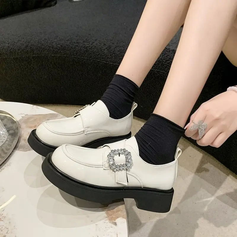 Women's high-heeled shoes Fashion high-heeled shoes Platform high-heeled shoes Lolita Mary Jane Loafers Shoes for Woman Spring