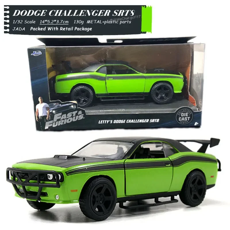 Jada 1/32 Auto Veloci E Furious Letty'S Dodge Challenger Srt8 Simulazione Metallo Diecast Model Cars Giocattolo Per Bambini