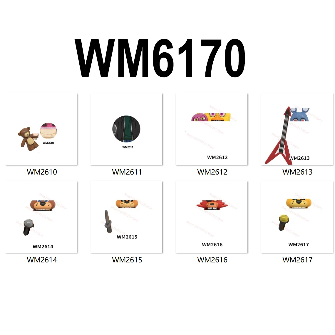 빌딩 블록 미니 피규어 장식 조각 DIY 액션 피규어 모델 어린이를위한 무서운 장난감 WM6074 WM6173 WM6097 WM6206 WM6170
