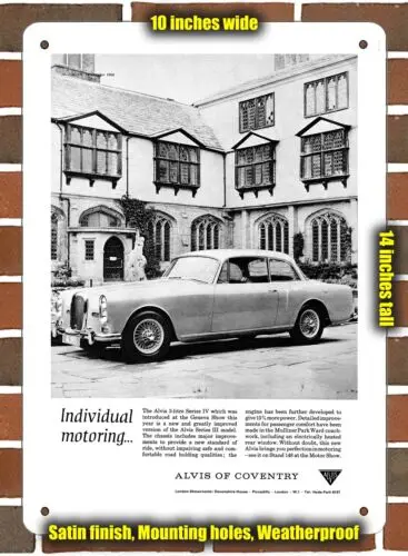 

Металлический знак 1967 Alvis трехлитровая серия IV - 10x14 дюймов