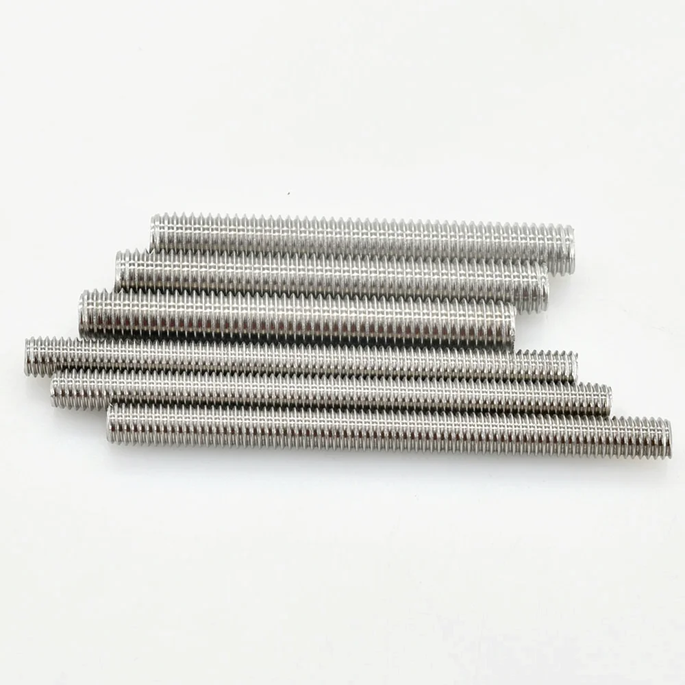 Threaded rod bolt stainless steel screws stainless steel screw 304 stainless steel full threaded rod bolt M3 M4 M5 M6 M8 M10 fully metric headless bolt thread stud rods screws length16-500mm