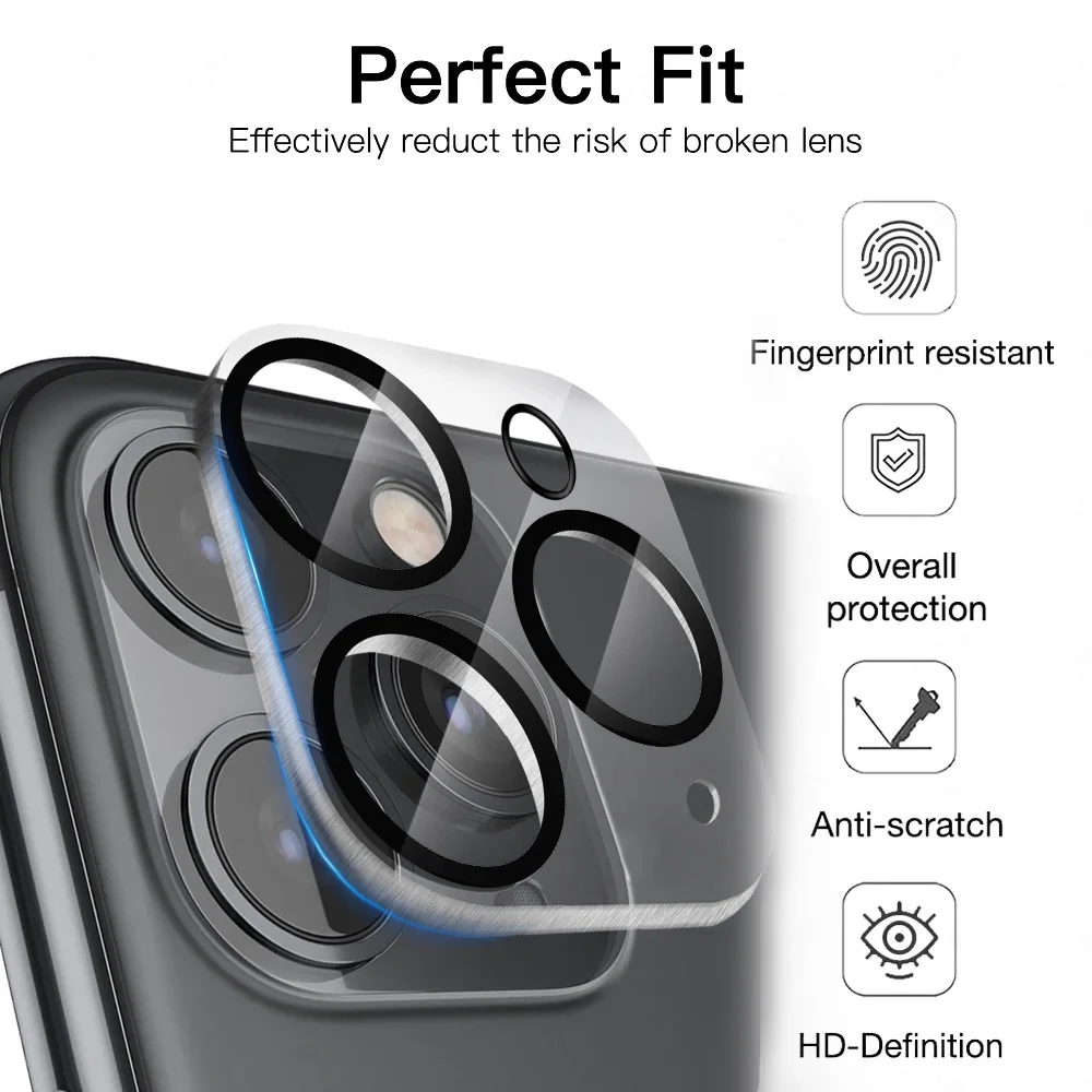 1-5Pcs Tempered Glass Cover Camera Protector for IPhone 15 Plus/15Pro/15 Pro Max Anti-scratch Protective Len Film for Iphone15