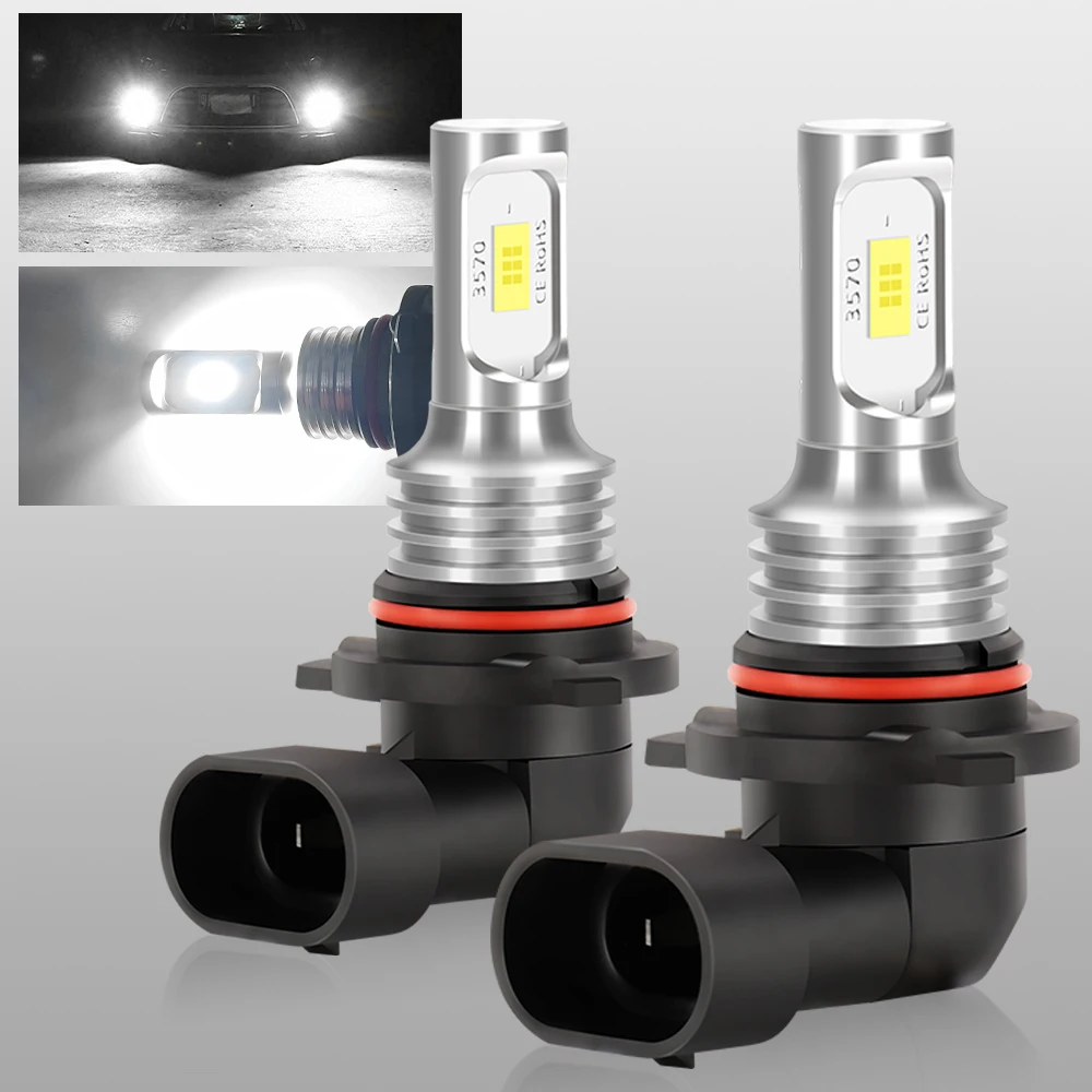2PCS H7 H1 H8 H9 H11 9005 9006 LED 전구 HB3 HB4 CSP LED 초고휘도 헤드라이트 DRL 램프 6000K 화이트