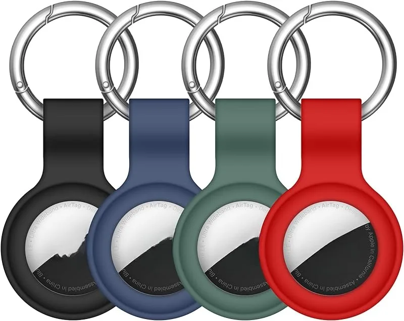 Silicone Protective Keychain Cover for Airtags - Pet Collar and Accessory Holder