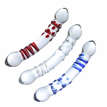 Bending Glass Anal Plug Long Butt Plug Glass Toys For Women Men Prostate Massage Anal Sex Toys Sex Shop 6