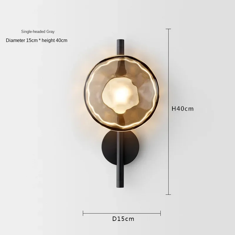 Glass Led Wall Mounted Lamp for Bedroom Bedside Hotel Living Room Hallway Bathroom Decoration Sconce Light Background Modern