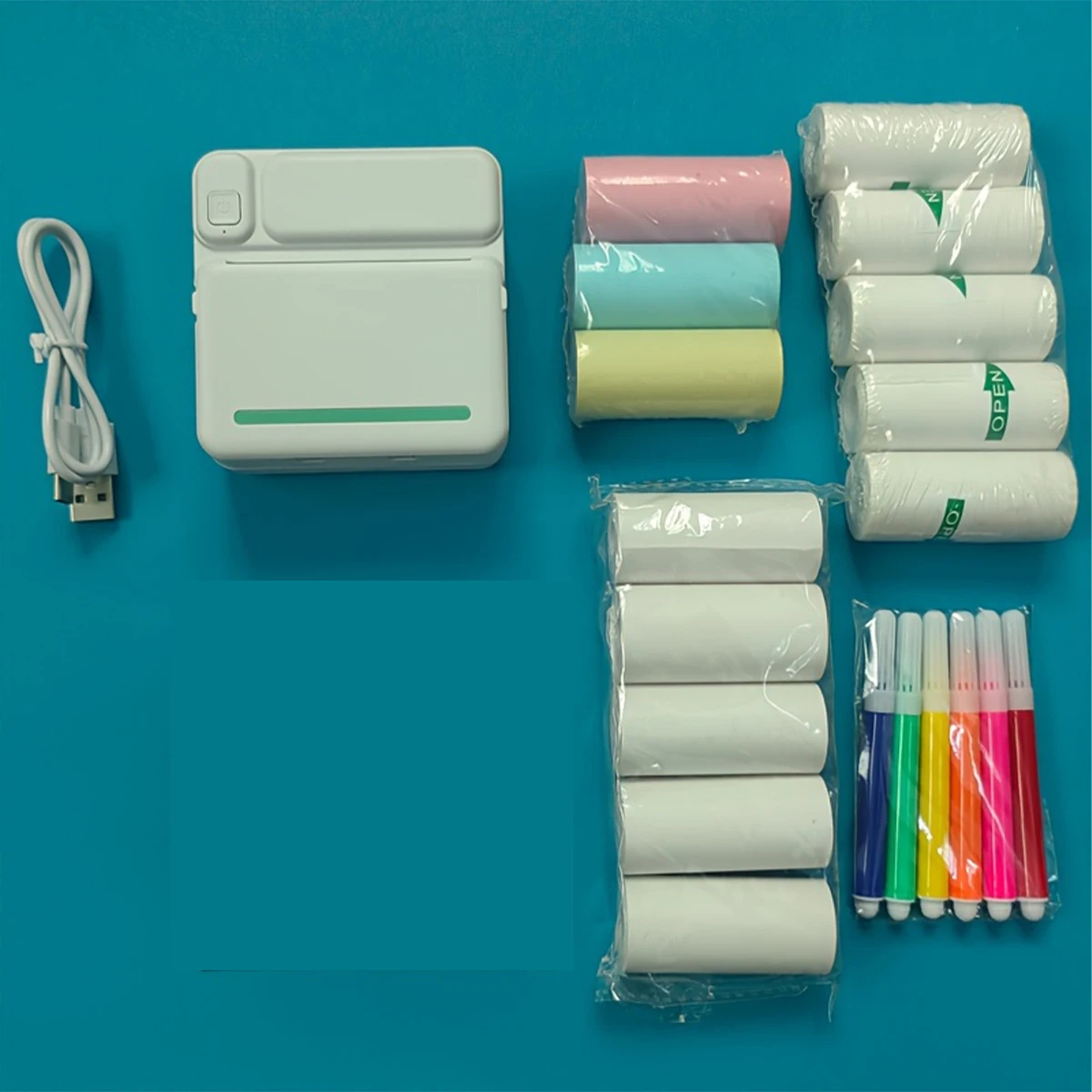 Mini thermal printer cross-border pocket minicomputer, multi-function mobile black-and-white Monochrome Print label, bar code