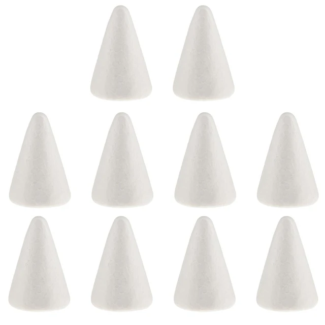 Foam Tree Cones For DIY Crafts, White Polystyrene Art Supplies (4.5 X 13.5  In, 4 Pack) - AliExpress