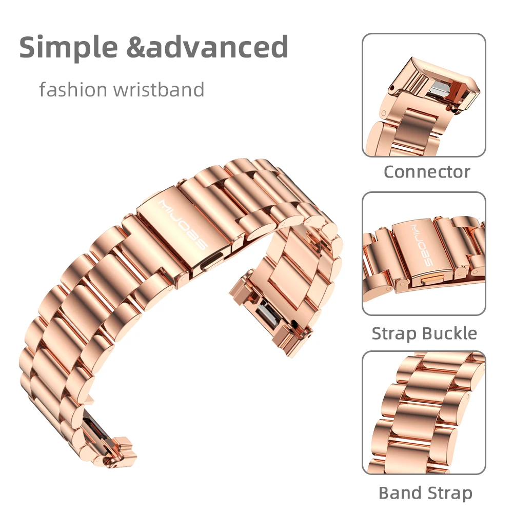 Elegant Metal Smart Bracelet Strap