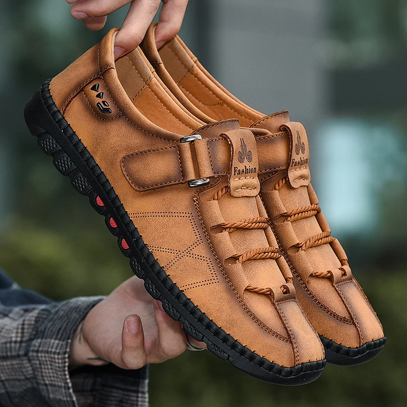 

2023 Non-leather Casual Shoes For Men Black Trainers Male Sneakers Sport Shoes Fashion Trend Non-slip Running Shoes Breathable