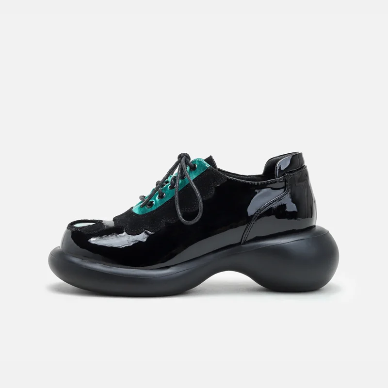 

NEW 2023 Round head High Heel Women Mixed Colors Chunky Sole Platform Sneakers Shoes Women Pumps Goth Y2K Shoes