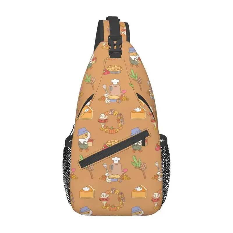 

Cool Cartoon Capybara Crossbody Sling Backpack Men Shoulder Chest Bag for Hiking