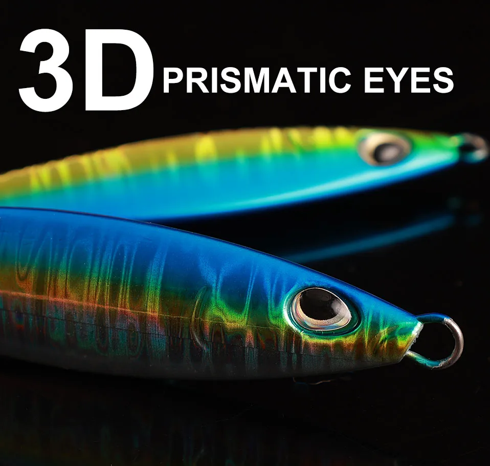 JIGGINGPRO Slow Pitch Jig 60g 80g 100g Meer Angeln Köder Glow Metall Jig Offshore Casting Jigging lockt Künstliche Köder – Detail 4