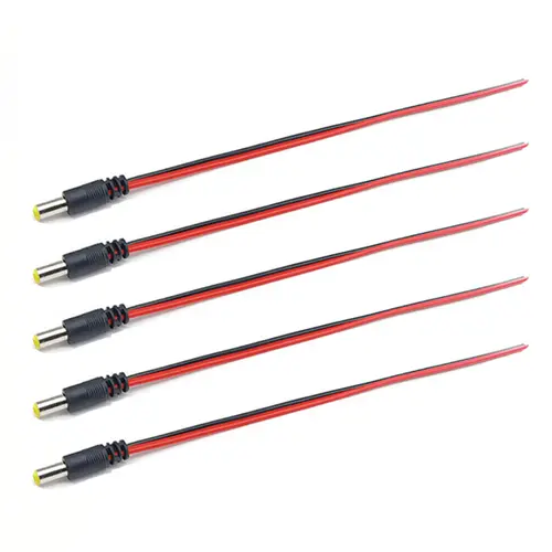 1 5 10piece Male Female DC Power Connector 5V 12V 5.5x2.1mm Wire Cable Plug Adapter for TV Camera 5050 2835 LED Strip Tape Light - Image 8