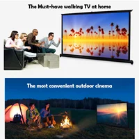 50 Inch 4:3/16:9 Projector Screen Portable HD Projection Screen Foldable Wall Mounted for Home Theater Office Movies - Image 3