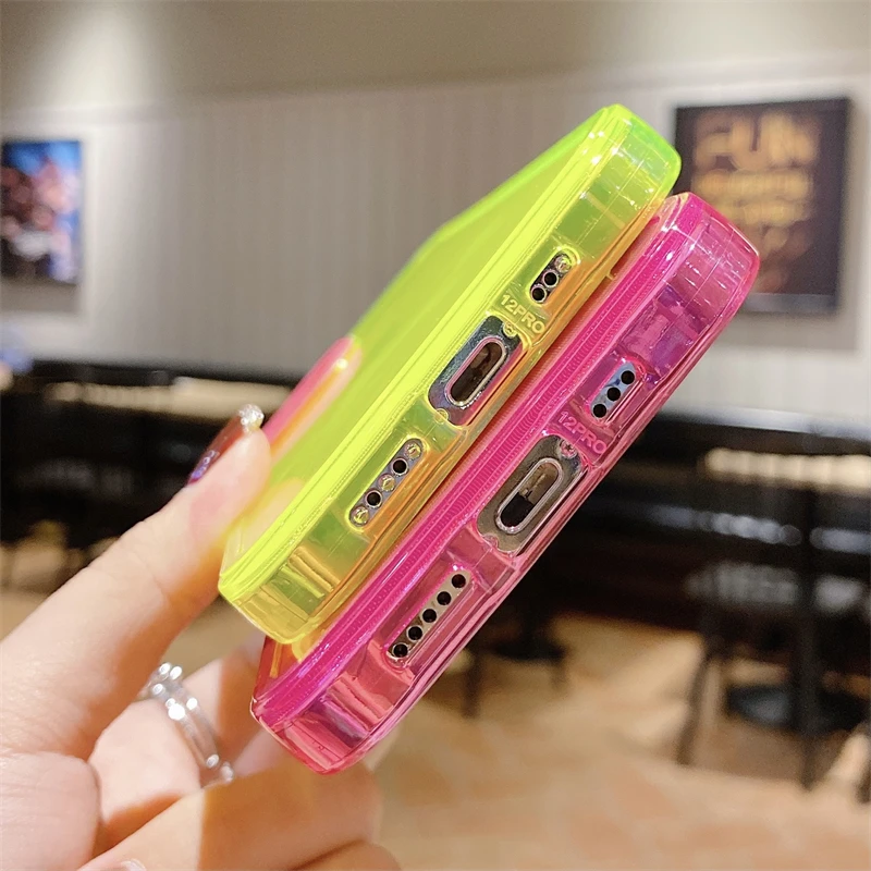 Silicone Case Neon Orange Iphone Xr Case Glow In The Dark Neon