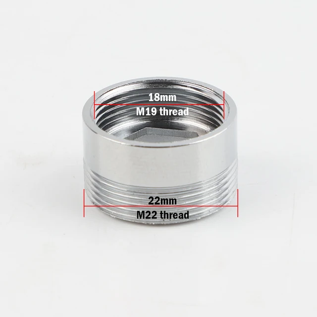 Rozsdamentes Acél M22 - M19 Szál Csatlakozó Kerti Háztartási Konyhai Csaptelepek Vízcsap Adapter Víztisztító Tartozék - Image 2