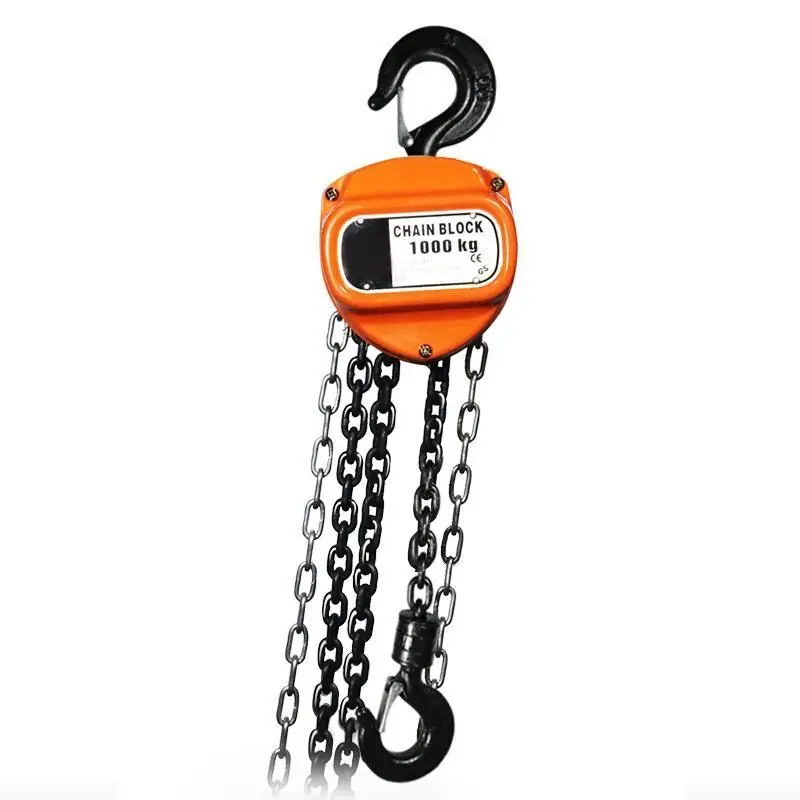 

Triangular Chain Hoist 1 Ton Manual Inverted chain small crane lifting 3/6Meter Lift Portable Manual Lever Block Lifting