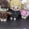 20cm cotton baby clothes handsome and cool without attributes doll small leather shirt pants doll set 1