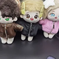 20cm cotton baby clothes handsome and cool without attributes doll small leather shirt pants doll set 1