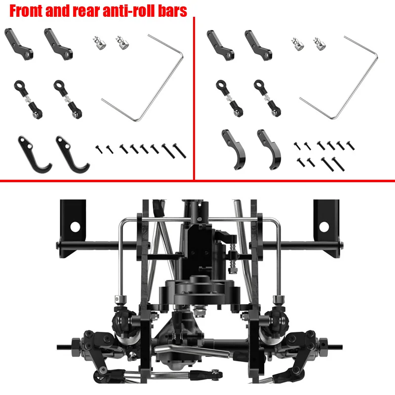 

D110 Camel Cup Metal Front and Rear Anti-Roll Bars for 1/10 RC Crawler Car Traxxas TRX4 Bronco AXIAL SCX10 RC4WD D90 Land Rover