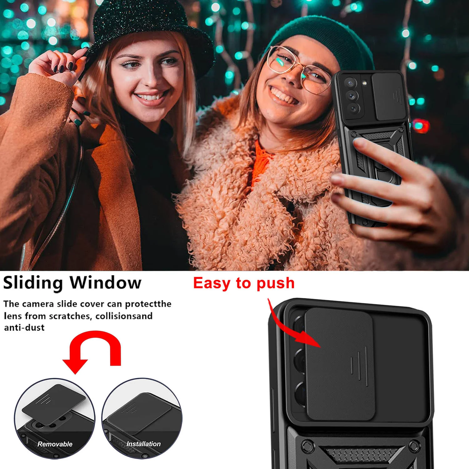 Premium Magnetic Car Phone Holder Case - Shockproof Armor Design