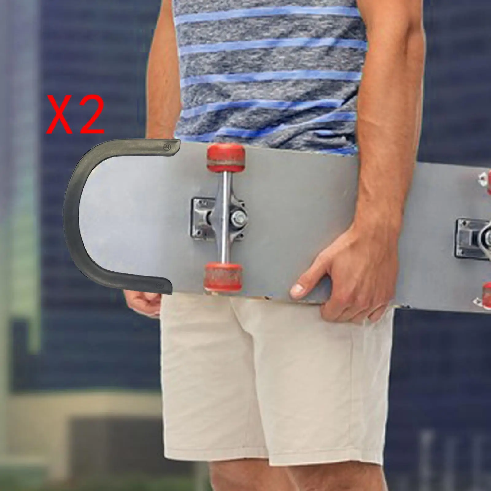 

2pcs Rubber Longboard Deck Tail Band Shock Absorption 32x2cm