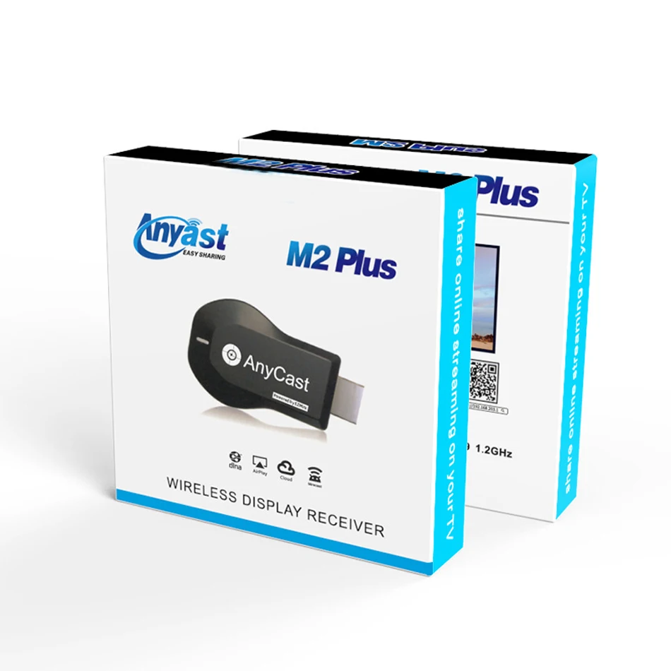 Anycast-tv Stick m2 Plus 1080p Hdmi Wi-fi Display Dongle Receptor Espelho Tela Compartilhada para Telefone Miracast Airplay