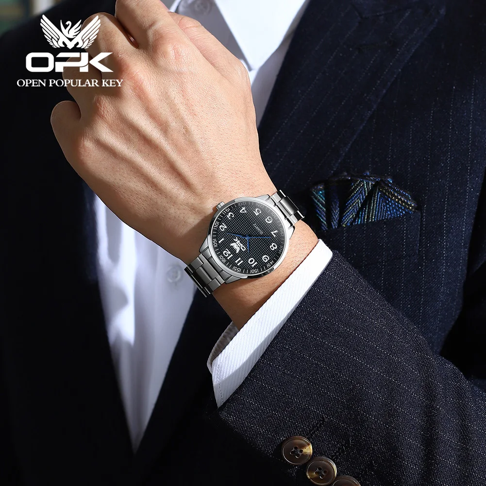 OPK Quartz Men's Watch Waterproof Stainless Steel Fashion Watch Original Classic Digital Watch Business Casual Men's Watch 3