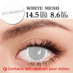 Bio-essence Halloween Anime Cosplay Contact Lenses - Black and Pink (Whith mesh)