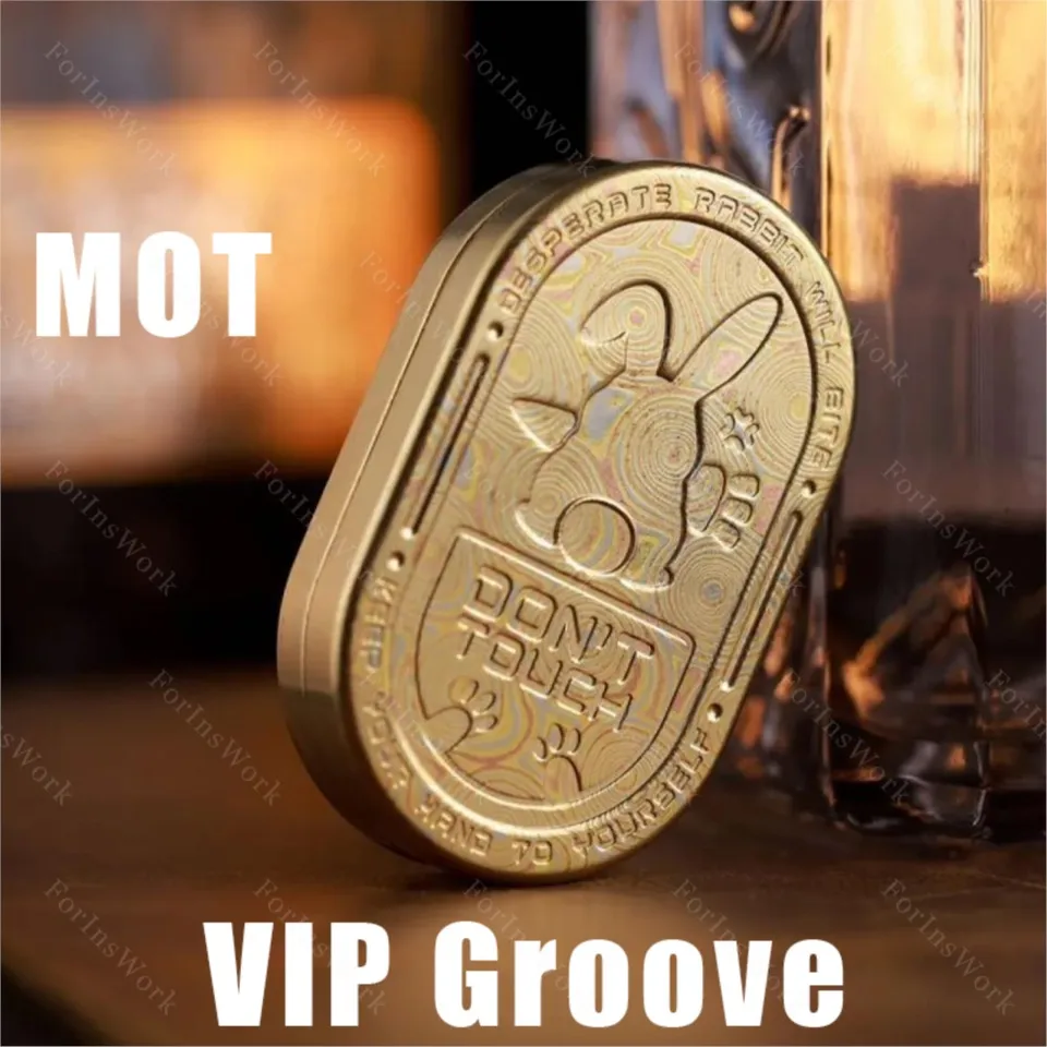 MOT VIP Groove Mokume Timascus Zircuti Push Slider Metal Slider