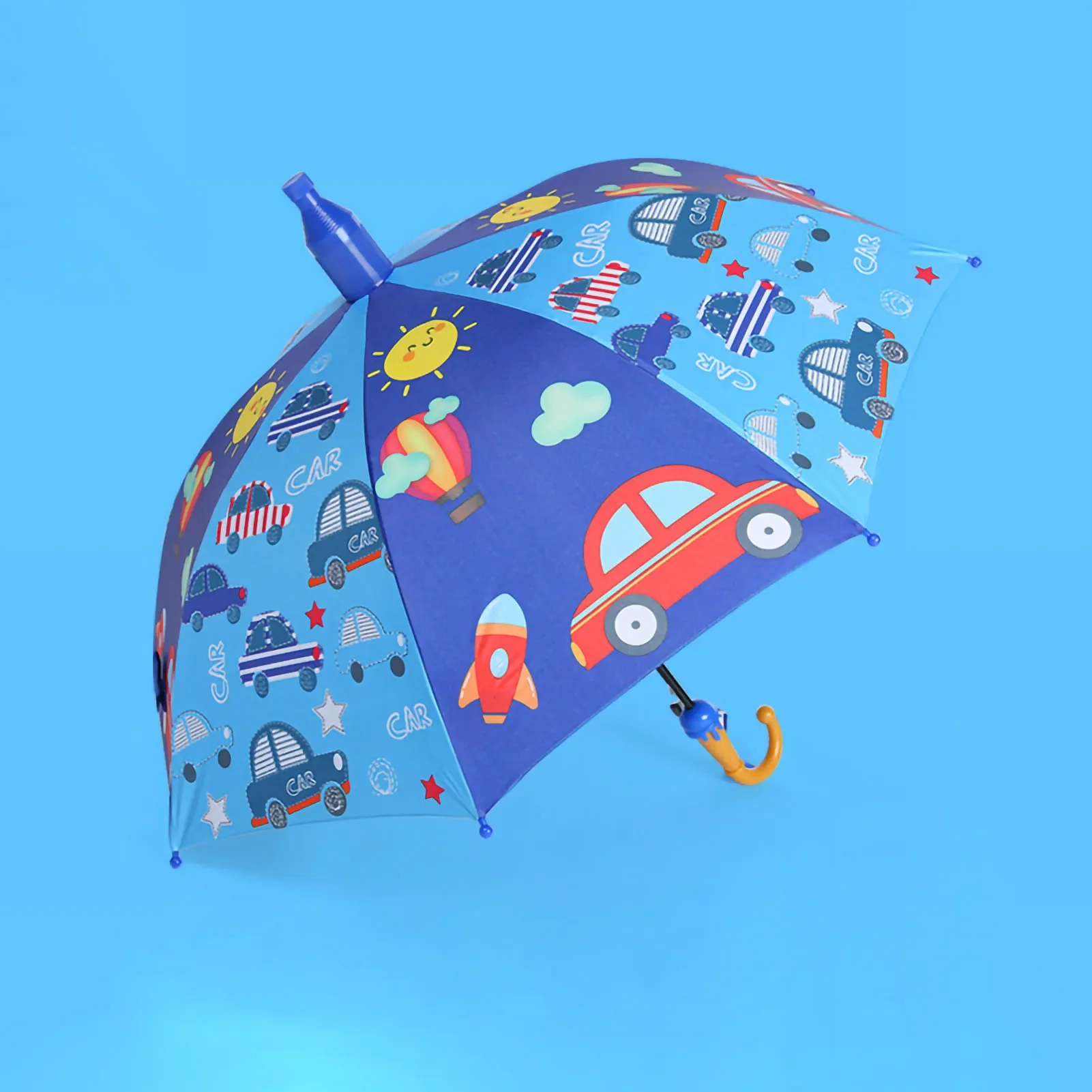 Cartoon Long Handle Umbrella Fully Automatic Cute Patterns Dual Use Children Umbrella For Kids Kindergarten