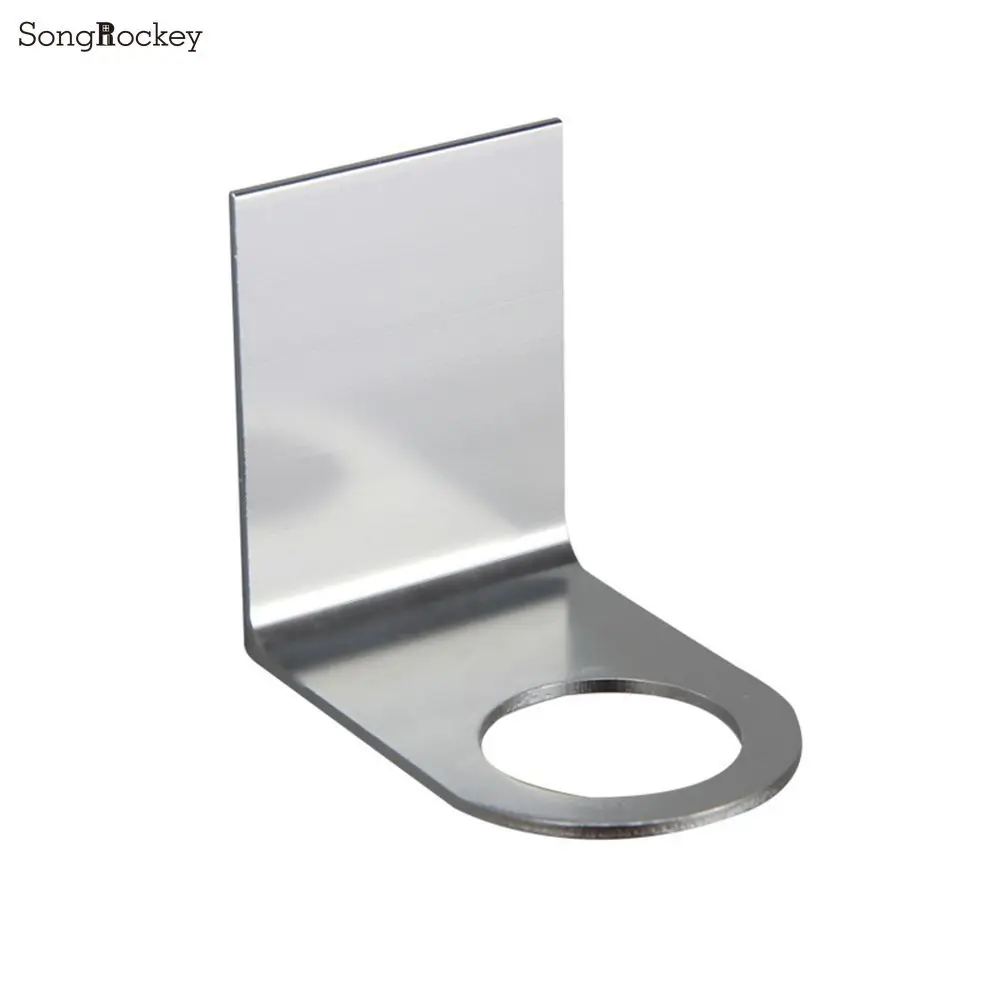 1PcWallMountedSoapBottleHolderFreeofPunchMetalHookStainless