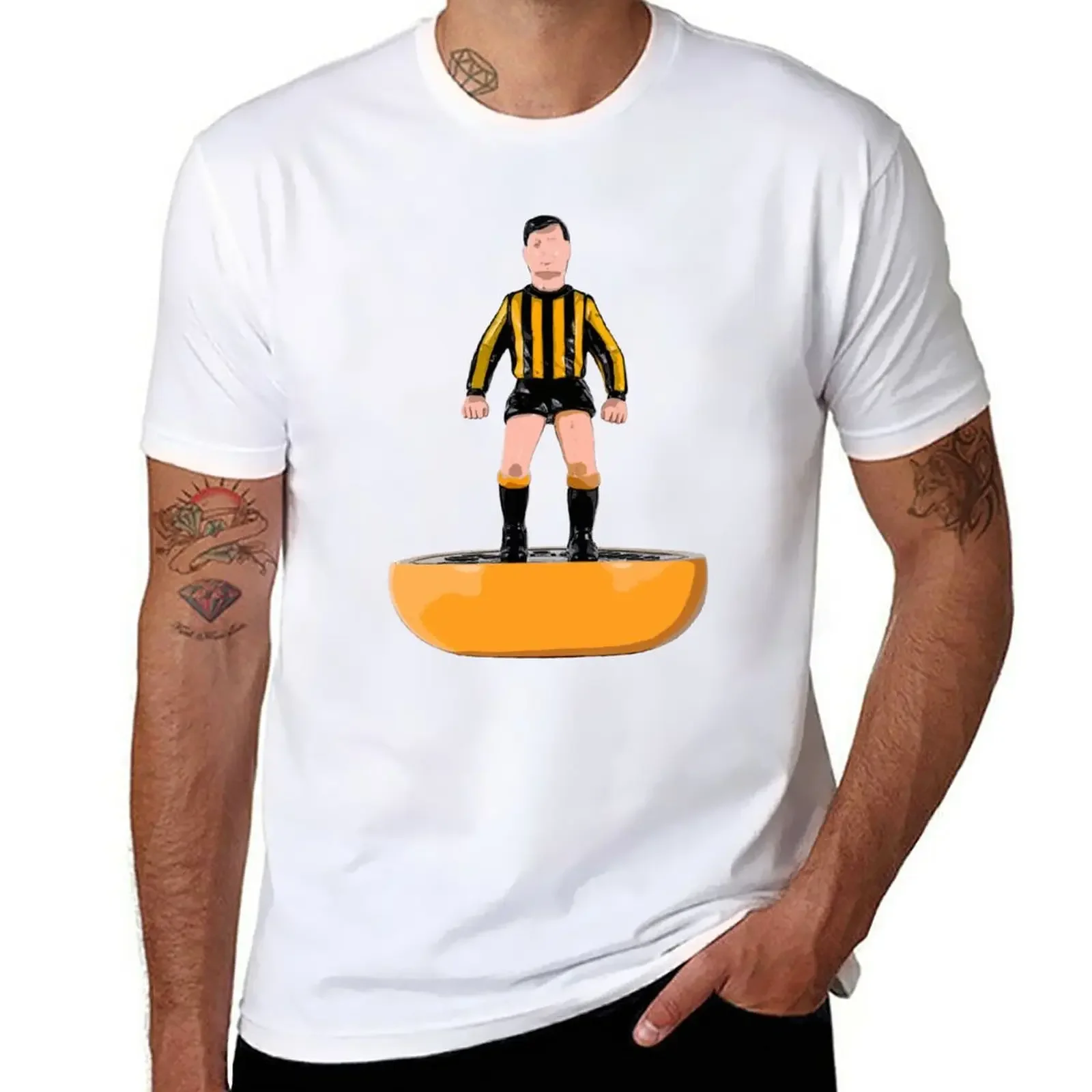 Hull, Berwick, East Fife, Cambridge United And Berwick Subbuteo Football Design T-Shirt Vintage Magliette Grandi E Alte Per Uomo