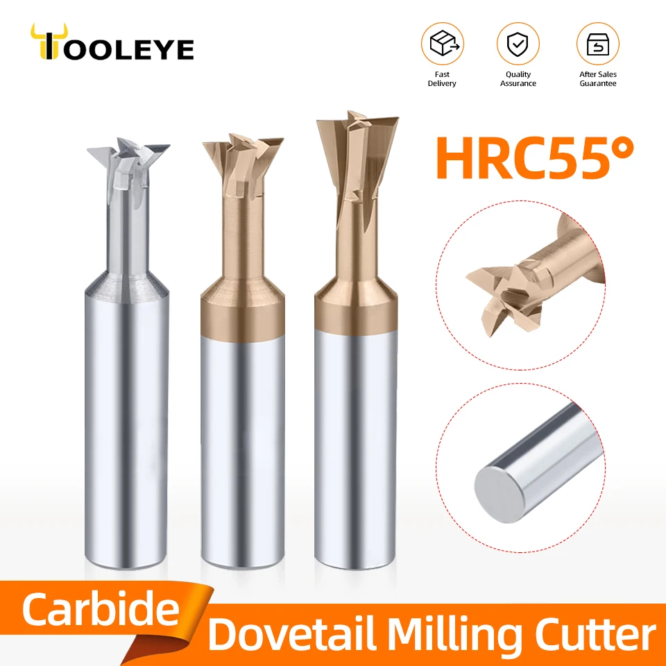 Carbide Dovetail Milling Cutter 45 60 75 Degree CNC Tools For Metal