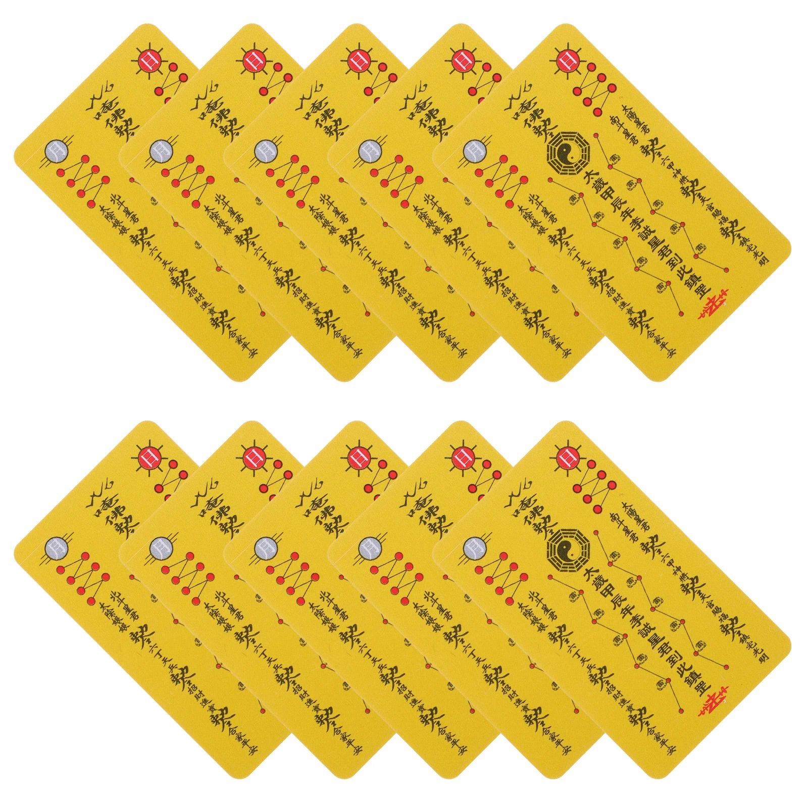 

10 Pcs Tai Sui Card Portable Amulet Fortune Purses Protection Pvc Chinese Style