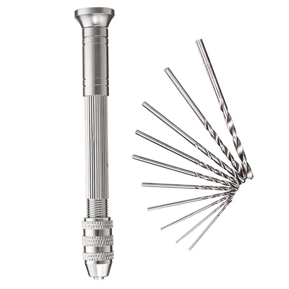 1/11pcs 0.3-3.2mm Mini Micro Hand Drill Woodworking Drilling Tools For Models Hobby DIY Jewelers Diamond Drilling Rotary Tool 3